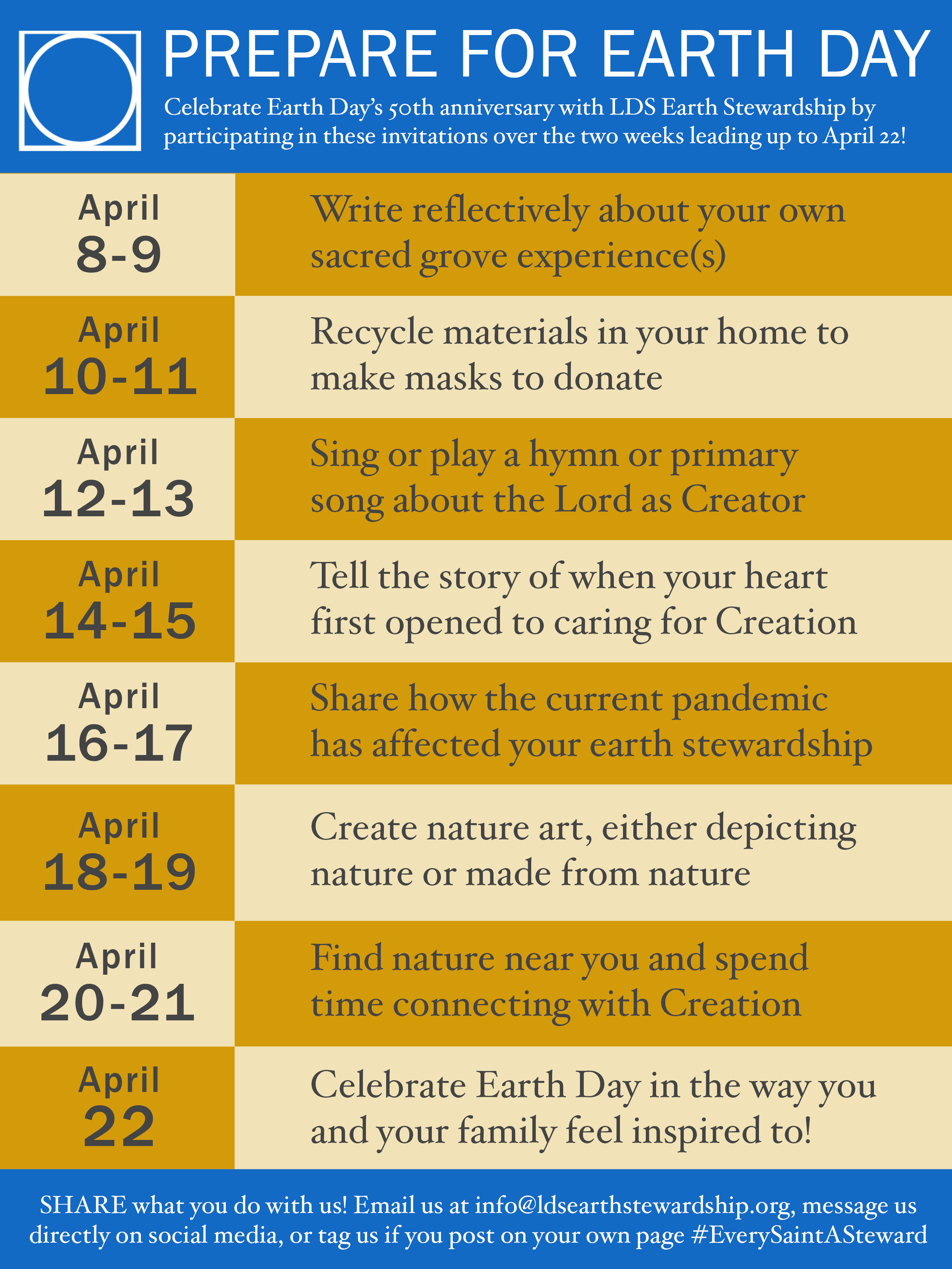 EarthDayInvitations schedule