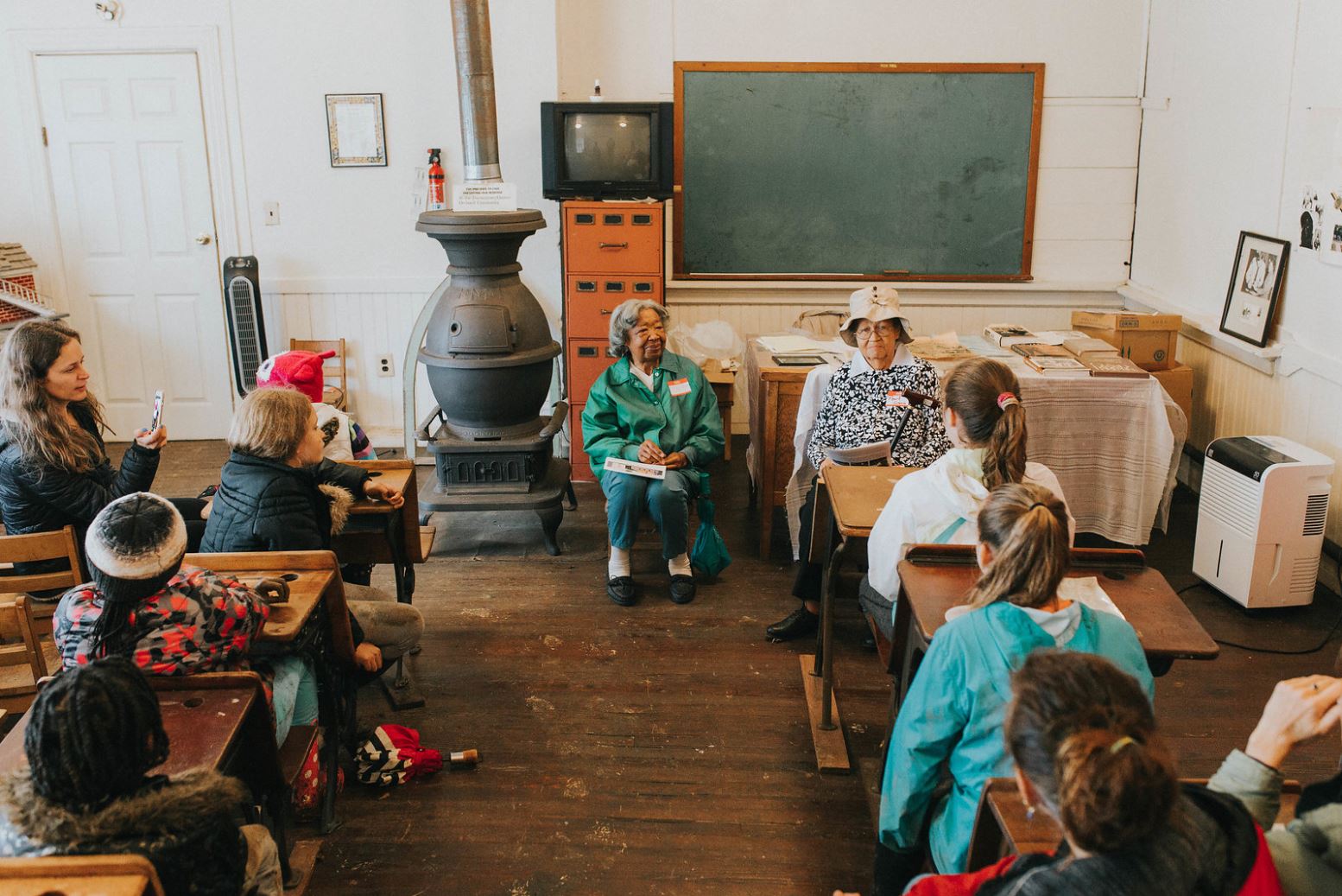 Teaching in the historic schoolroom (photo by Caitlin Moulton of Caitlin Marie Photography)