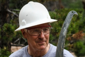 Par Rasmusson in his native element: in the middle of an outdoor service project.